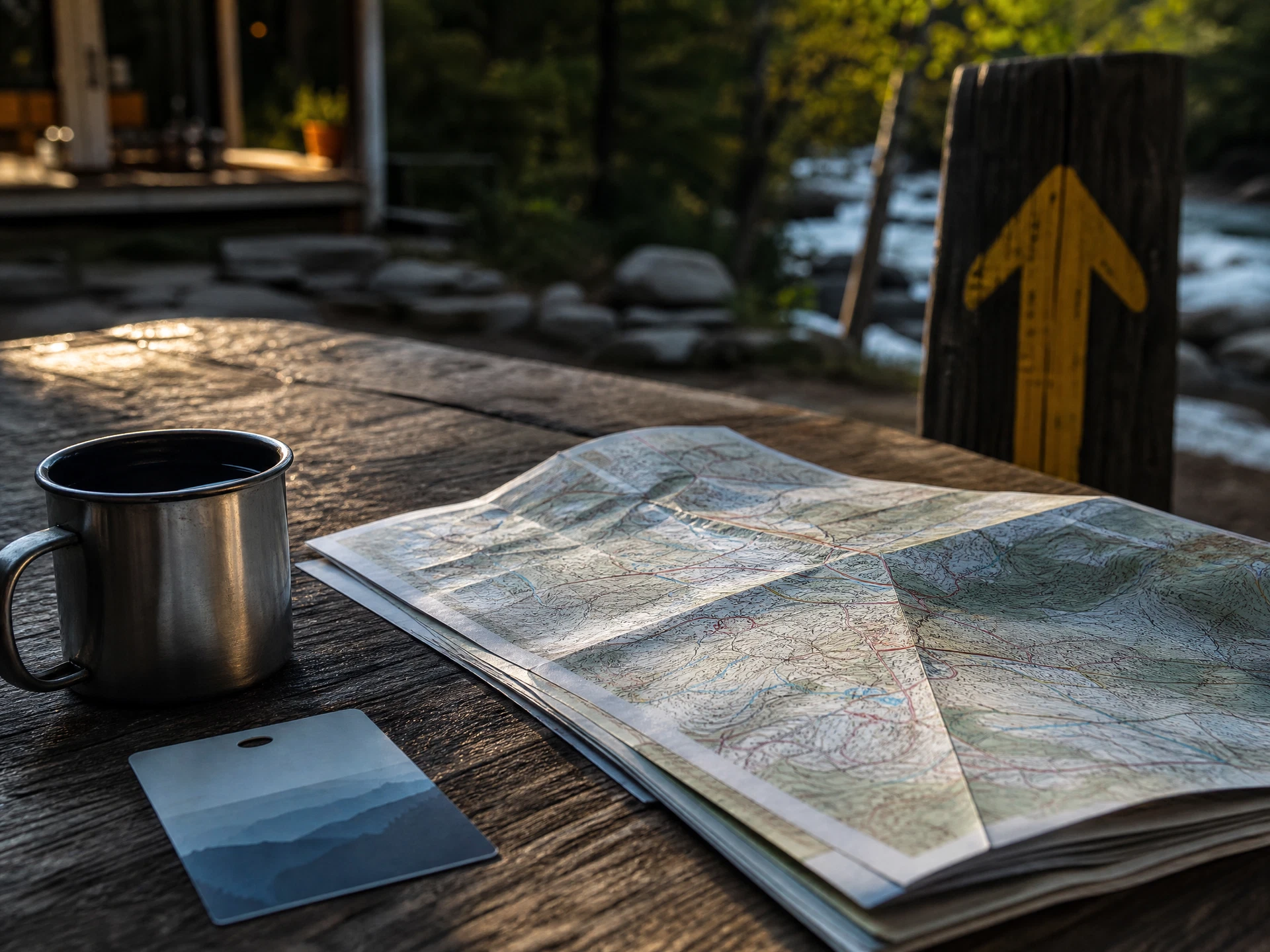 A planning map and trail detail in a Southeast Tennessee setting